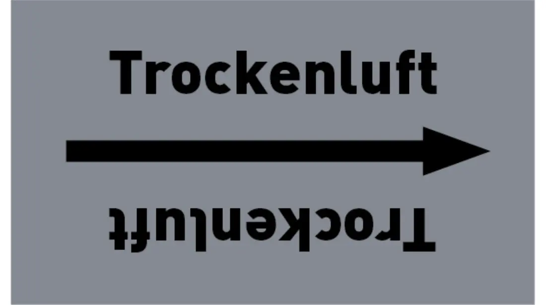 Kennzeichnungsband Trockenluft grau/schwarz bis Ø 50 mm 33 m/Rolle Kennzeichnungsband Trockenluft grau/schwarz bis Ø 50 mm 33 m/Rolle