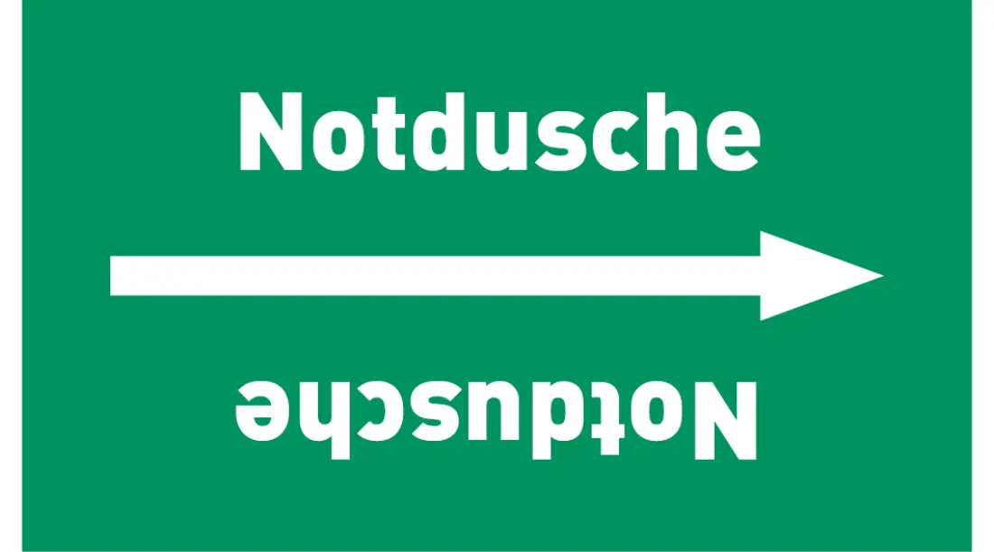 Kennzeichnungsband Notdusche grün/weiß ab Ø 50 mm 33 m/Rolle Kennzeichnungsband Notdusche grün/weiß ab Ø 50 mm 33 m/Rolle