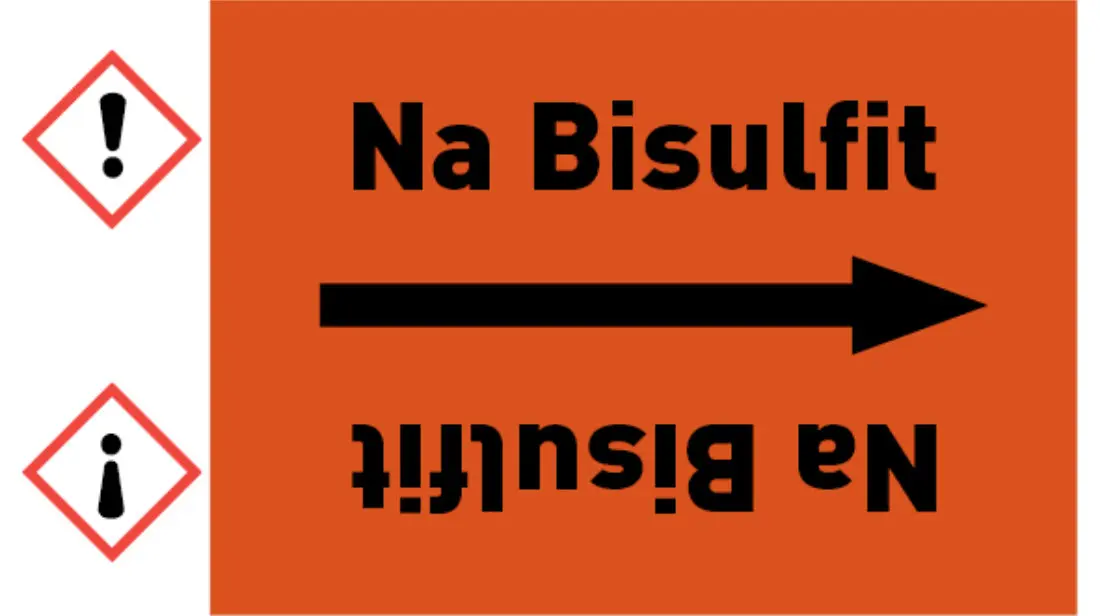 Kennzeichnungsband Na Bisulfit orange/schwarz bis Ø 50 mm 33 m/Rolle Kennzeichnungsband Na Bisulfit orange/schwarz bis Ø 50 mm 33 m/Rolle