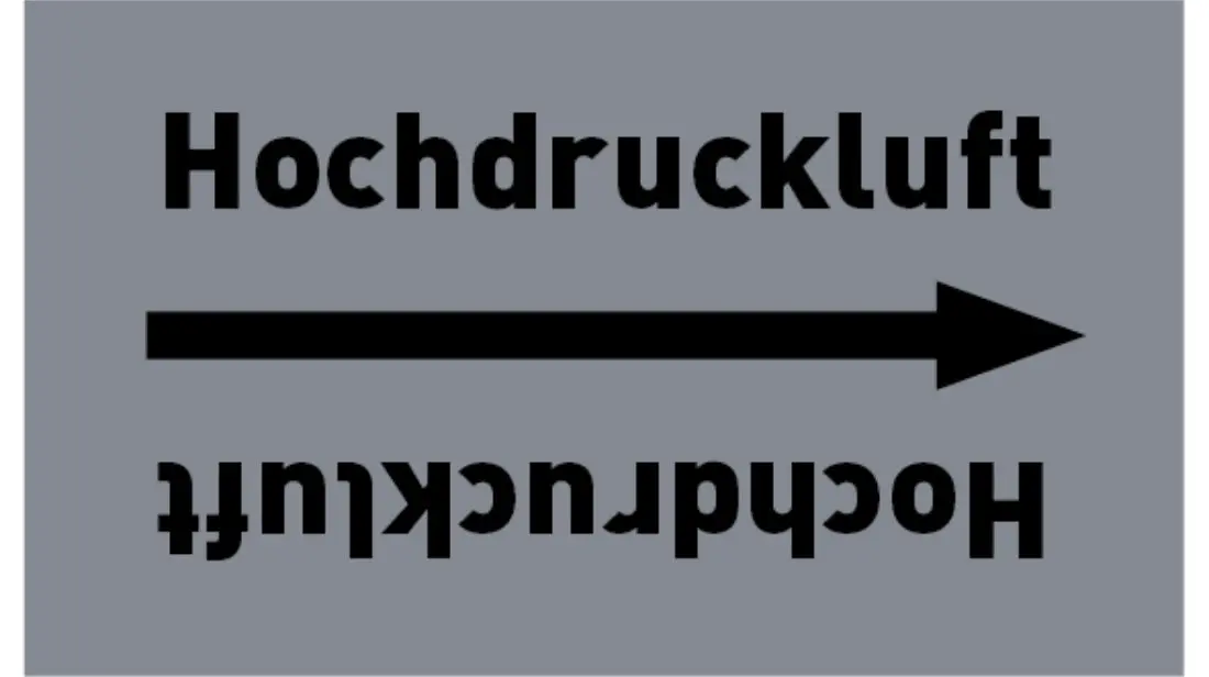 Kennzeichnungsband Hochdruckluft grau/schwarz bis Ø 50 mm 33 m/Rolle Kennzeichnungsband Hochdruckluft grau/schwarz bis Ø 50 mm 33 m/Rolle