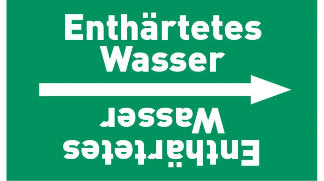 Kennzeichnungsband Enthärtetes Wasser grün/weiß bis Ø 50 mm 33 m/Rolle Kennzeichnungsband Enthärtetes Wasser grün/weiß bis Ø 50 mm 33 m/Rolle