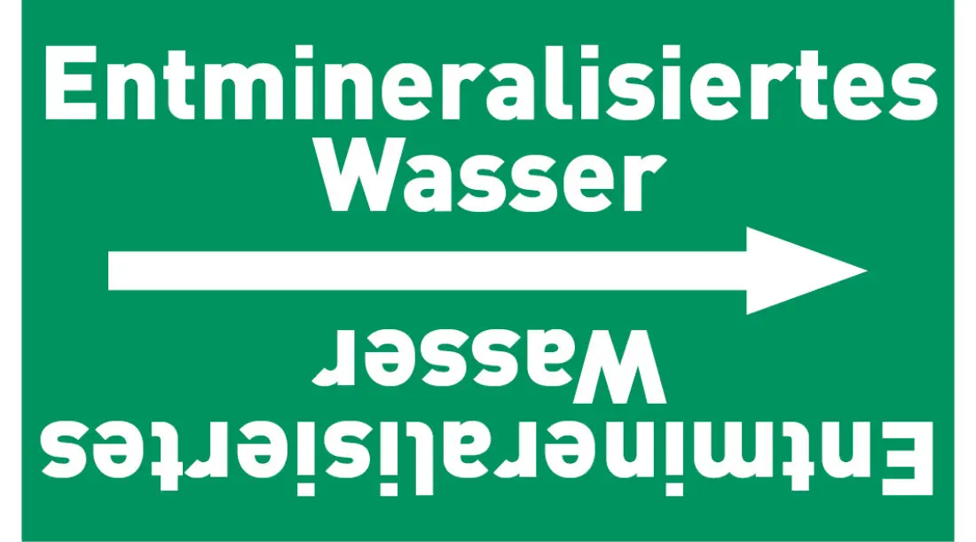 Kennzeichnungsband Entmineralisiertes Wasser grün/weiß ab Ø 50 mm 33 m/Rolle Kennzeichnungsband Entmineralisiertes Wasser grün/weiß ab Ø 50 mm 33 m/Rolle