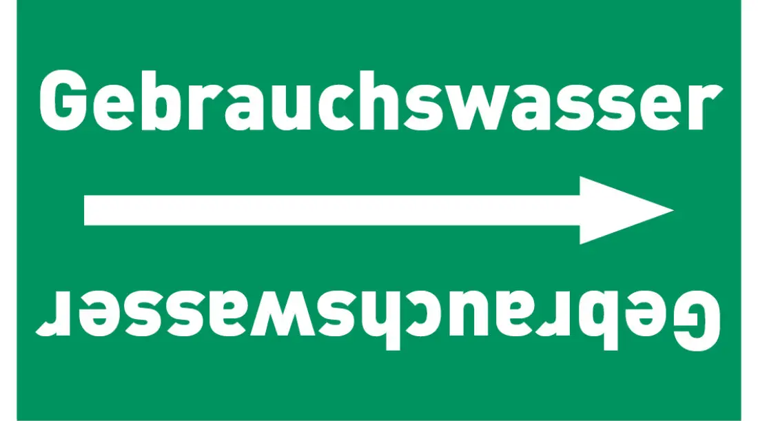 Kennzeichnungsband Gebrauchswasser grün/weiß ab Ø 50 mm 33 m/Rolle Kennzeichnungsband Gebrauchswasser grün/weiß ab Ø 50 mm 33 m/Rolle