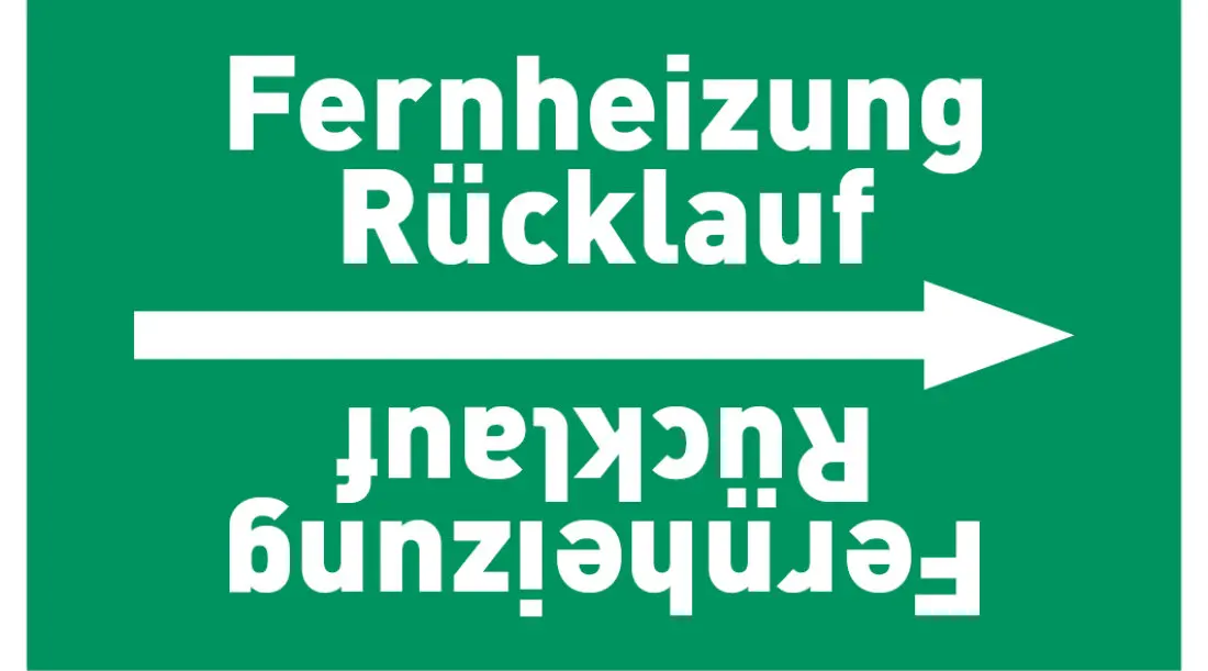 Kennzeichnungsband Fernheizung Rücklauf grün/weiß ab Ø 50 mm 33 m/Rolle Kennzeichnungsband Fernheizung Rücklauf grün/weiß ab Ø 50 mm 33 m/Rolle