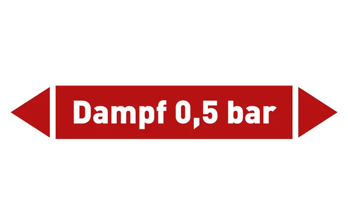 Pfeil Dampf 0,5 bar rot/weiß 215x40 mm Pfeil Dampf 0,5 bar rot/weiß 215x40 mm