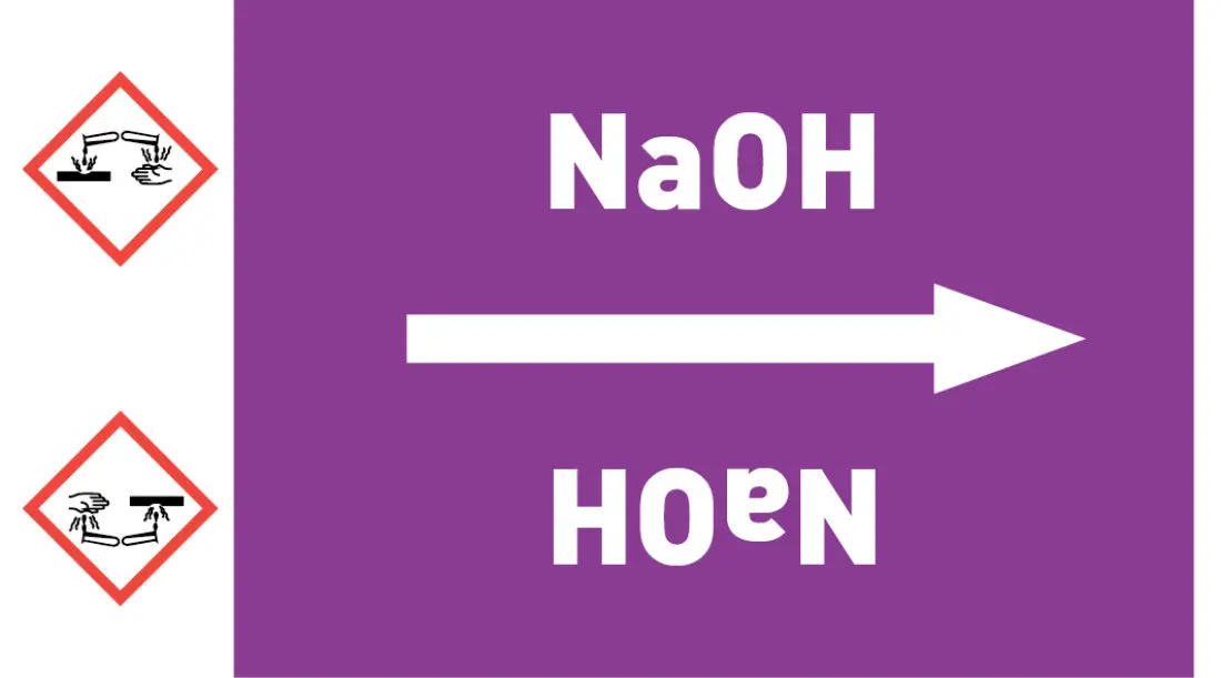 Kennzeichnungsband NaOH violett/weiß ab Ø 50 mm 33 m/Rolle Kennzeichnungsband NaOH violett/weiß ab Ø 50 mm 33 m/Rolle
