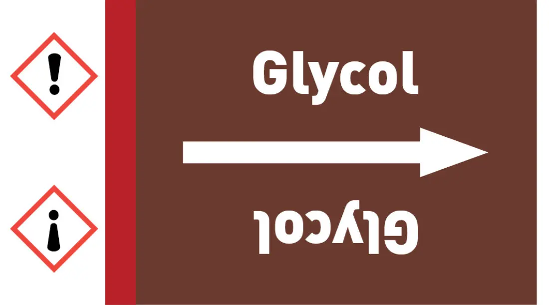 Kennzeichnungsband Glycol braun/weiß ab Ø 50 mm 33 m/Rolle Kennzeichnungsband Glycol braun/weiß ab Ø 50 mm 33 m/Rolle