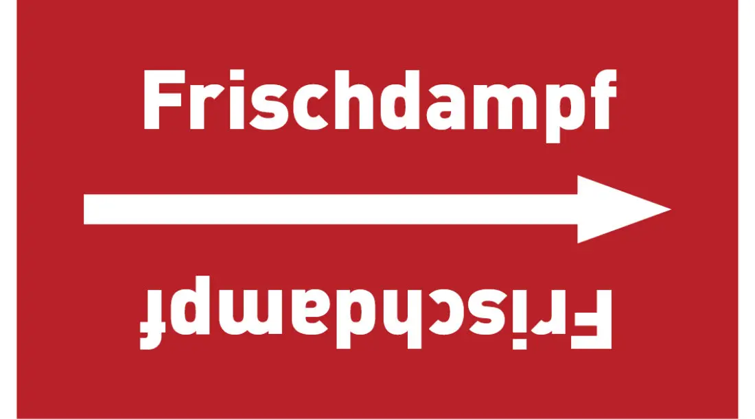 Kennzeichnungsband Frischdampf rot/weiß ab Ø 50 mm 33 m/Rolle Kennzeichnungsband Frischdampf rot/weiß ab Ø 50 mm 33 m/Rolle