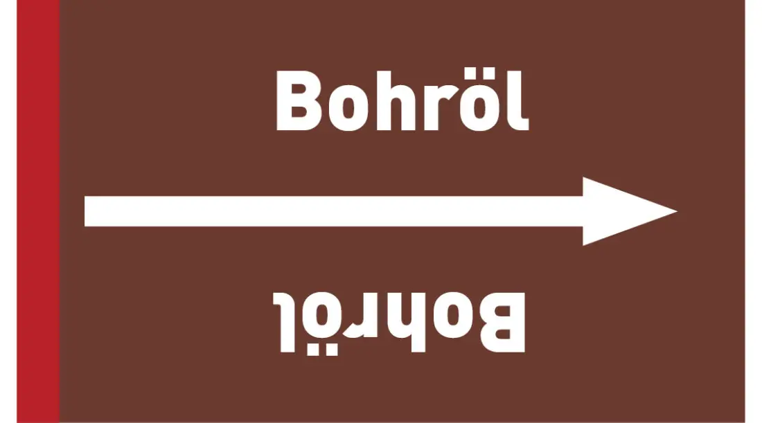 Kennzeichnungsband Bohröl braun/weiß ab Ø 50 mm 33 m/Rolle Kennzeichnungsband Bohröl braun/weiß ab Ø 50 mm 33 m/Rolle