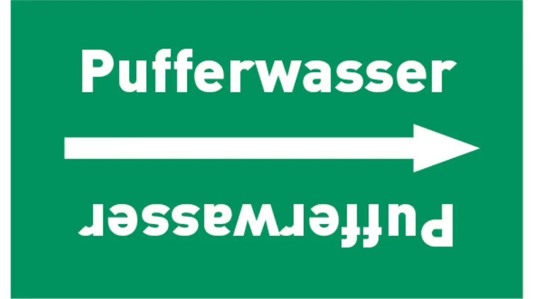 Kennzeichnungsband Pufferwasser grün/weiß bis Ø 50 mm 33 m/Rolle Kennzeichnungsband Pufferwasser grün/weiß bis Ø 50 mm 33 m/Rolle