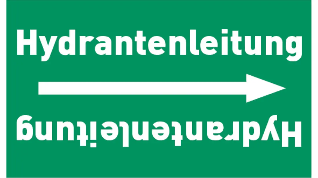 Kennzeichnungsband Hydrantenleitung grün/weiß bis Ø 50 mm 33 m/Rolle