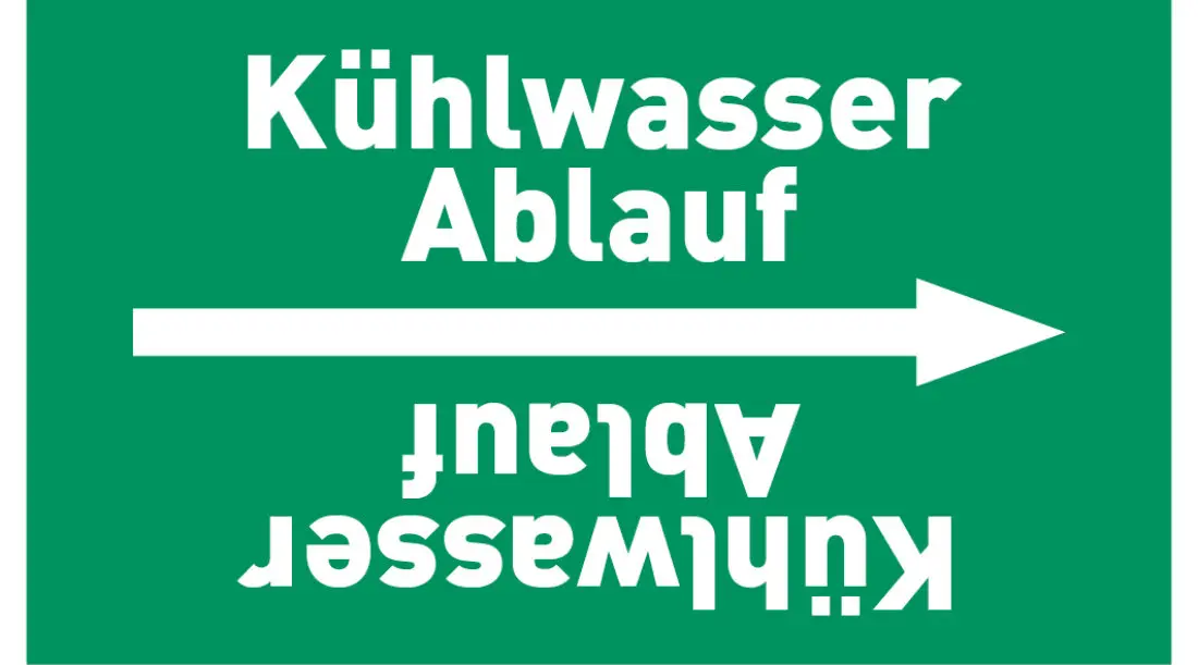 Kennzeichnungsband Kühlwasser Ablauf grün/weiß ab Ø 50 mm 33 m/Rolle Kennzeichnungsband Kühlwasser Ablauf grün/weiß ab Ø 50 mm 33 m/Rolle