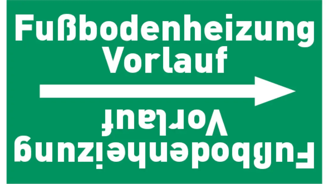 Kennzeichnungsband Fußbodenheizung Vorlauf grün/weiß, bis Ø 50 mm 33 m/Rolle Kennzeichnungsband Fußbodenheizung Vorlauf grün/weiß, bis Ø 50 mm 33 m/Rolle