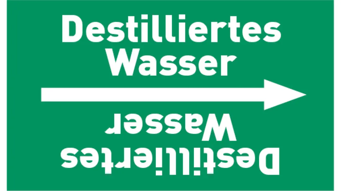Kennzeichnungsband Destilliertes Wasser grün/weiß bis Ø 50 mm 33 m/Rolle Kennzeichnungsband Destilliertes Wasser grün/weiß bis Ø 50 mm 33 m/Rolle