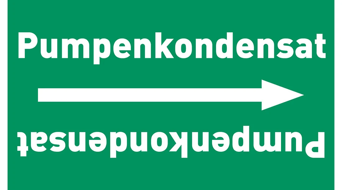 Kennzeichnungsband Pumpenkondensat grün/weiß ab Ø 50 mm 33 m/Rolle