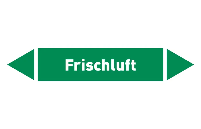 Pfeil Frischluft grün/weiß 125x25 mm Pfeil Frischluft grün/weiß 125x25 mm