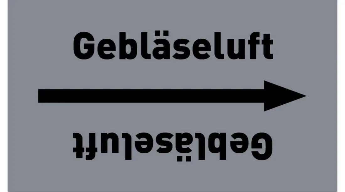 Kennzeichnungsband Gebläseluft grau/schwarz ab Ø 50 mm 33 m/Rolle Kennzeichnungsband Gebläseluft grau/schwarz ab Ø 50 mm 33 m/Rolle