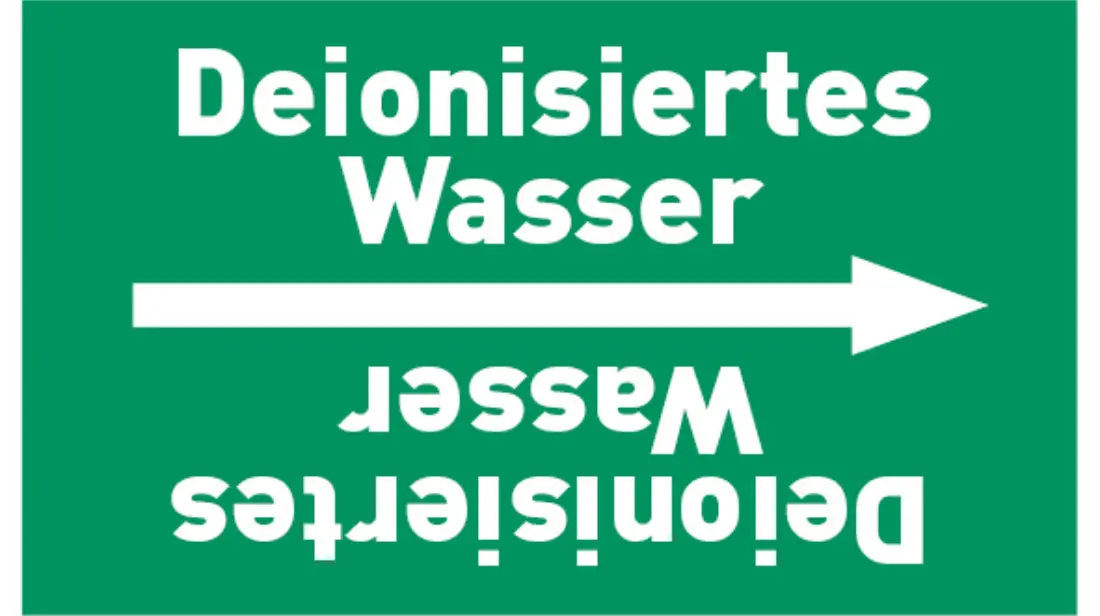Kennzeichnungsband Deionisiertes Wasser grün/weiß bis Ø 50 mm 33 m/Rolle Kennzeichnungsband Deionisiertes Wasser grün/weiß bis Ø 50 mm 33 m/Rolle