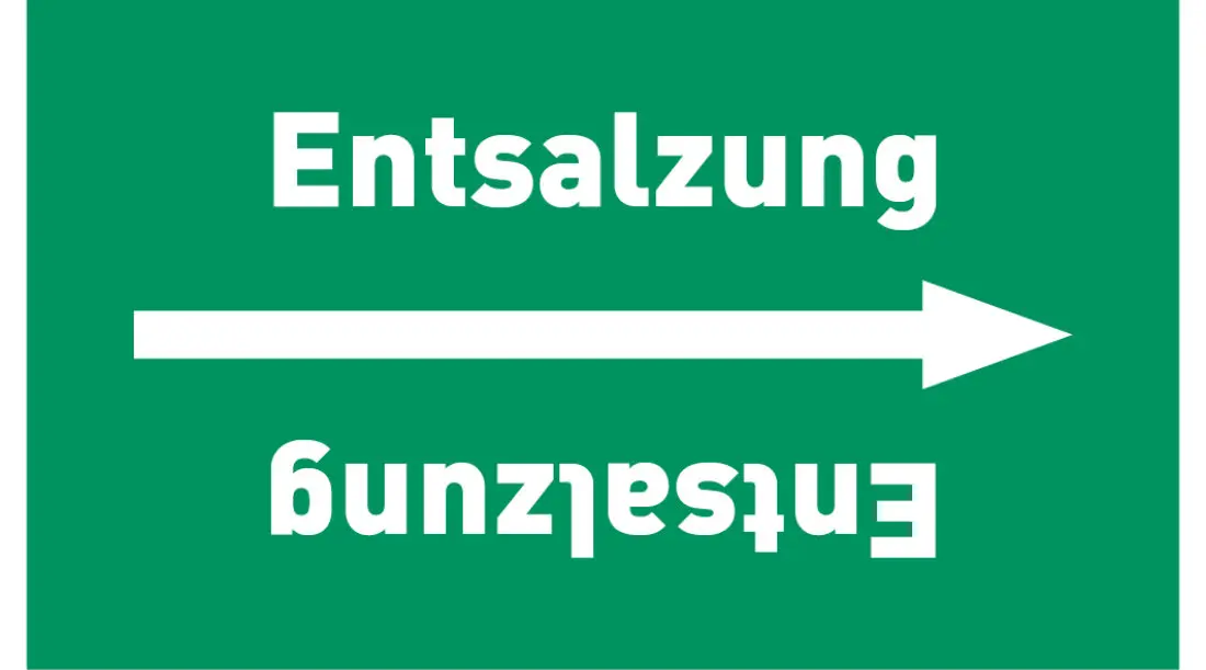 Kennzeichnungsband Entsalzung grün/weiß ab Ø 50 mm 33 m/Rolle Kennzeichnungsband Entsalzung grün/weiß ab Ø 50 mm 33 m/Rolle