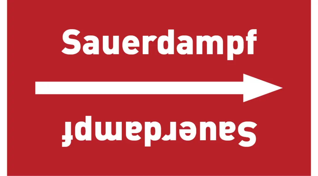 Kennzeichnungsband Sauerdampf rot/weiß ab Ø 50 mm 33 m/Rolle Kennzeichnungsband Sauerdampf rot/weiß ab Ø 50 mm 33 m/Rolle