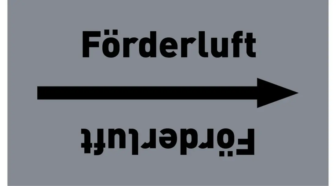 Kennzeichnungsband Förderluft grau/schwarz ab Ø 50 mm 33 m/Rolle Kennzeichnungsband Förderluft grau/schwarz ab Ø 50 mm 33 m/Rolle