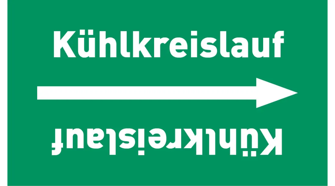 Kennzeichnungsband Kühlkreislauf grün/weiß ab Ø 50 mm 33 m/Rolle Kennzeichnungsband Kühlkreislauf grün/weiß ab Ø 50 mm 33 m/Rolle