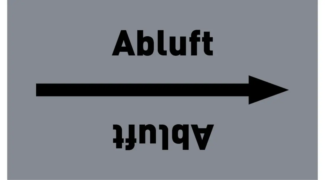 Kennzeichnungsband Abluft grau/schwarz ab Ø 50 mm 33 m/Rolle Kennzeichnungsband Abluft grau/schwarz ab Ø 50 mm 33 m/Rolle