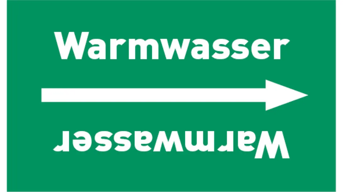 Kennzeichnungsband Warmwasser grün/weiß, bis Ø 50 mm 33 m/Rolle Kennzeichnungsband Warmwasser grün/weiß, bis Ø 50 mm 33 m/Rolle