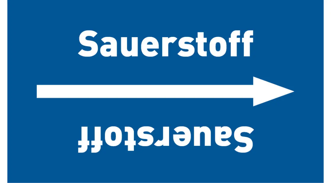 Kennzeichnungsband Sauerstoff blau/weiß, ab Ø 50 mm 33 m/Rolle Kennzeichnungsband Sauerstoff blau/weiß, ab Ø 50 mm 33 m/Rolle