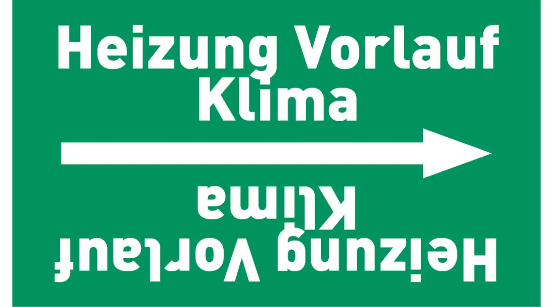 Kennzeichnungsband Heizung Vorlauf Klima grün/weiß ab Ø 50 mm 33 m/Rolle Kennzeichnungsband Heizung Vorlauf Klima grün/weiß ab Ø 50 mm 33 m/Rolle