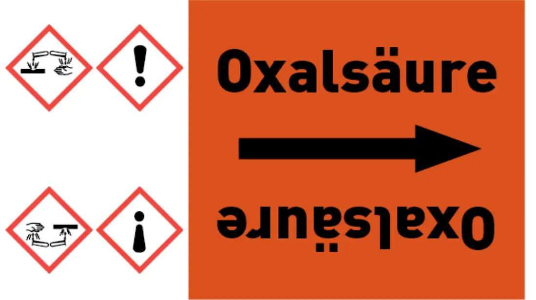 Kennzeichnungsband Oxalsäure orange/schwarz bis Ø 50 mm 33 m/Rolle Kennzeichnungsband Oxalsäure orange/schwarz bis Ø 50 mm 33 m/Rolle