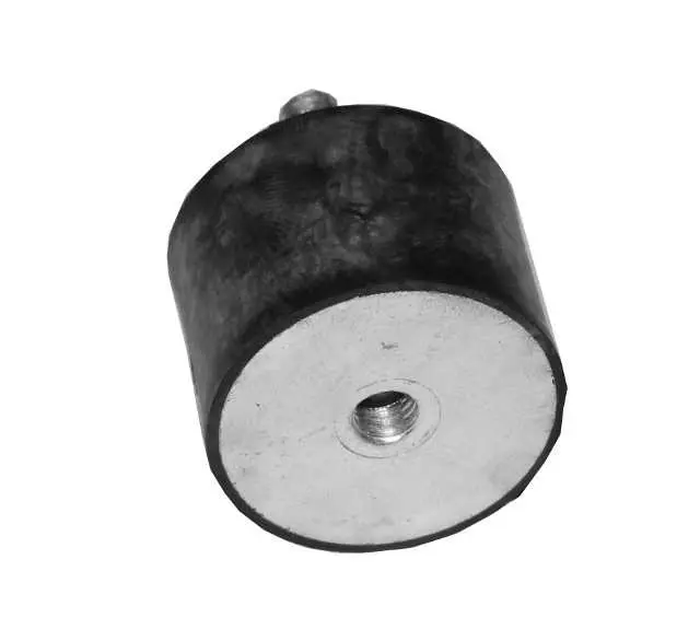 Gummi-Metall-Puffer Ø 40 mm, Höhe 30 mm, eins. Gewinde M8x23 mm, eins. Innengew. M8x8 mm Gummi-Metall-Puffer Ø 40 mm, Höhe 30 mm, eins. Gewinde M8x23 mm, eins. Innengew. M8x8 mm
