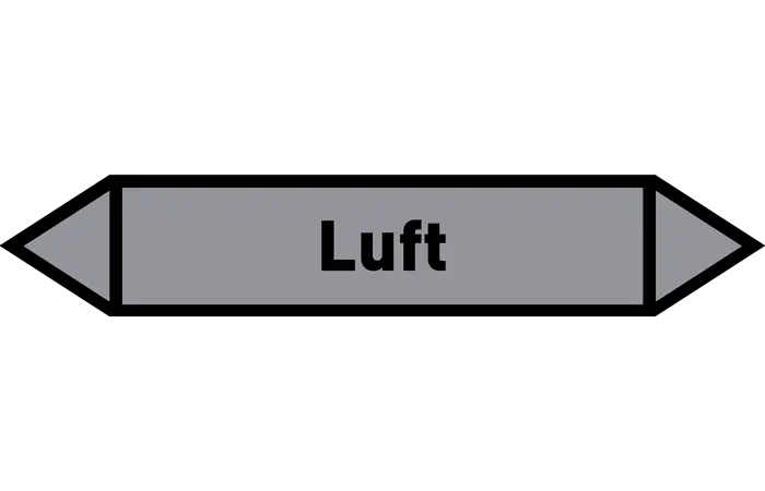 Pfeil Luft grau/schwarz 215x40 mm Pfeil Luft grau/schwarz 215x40 mm