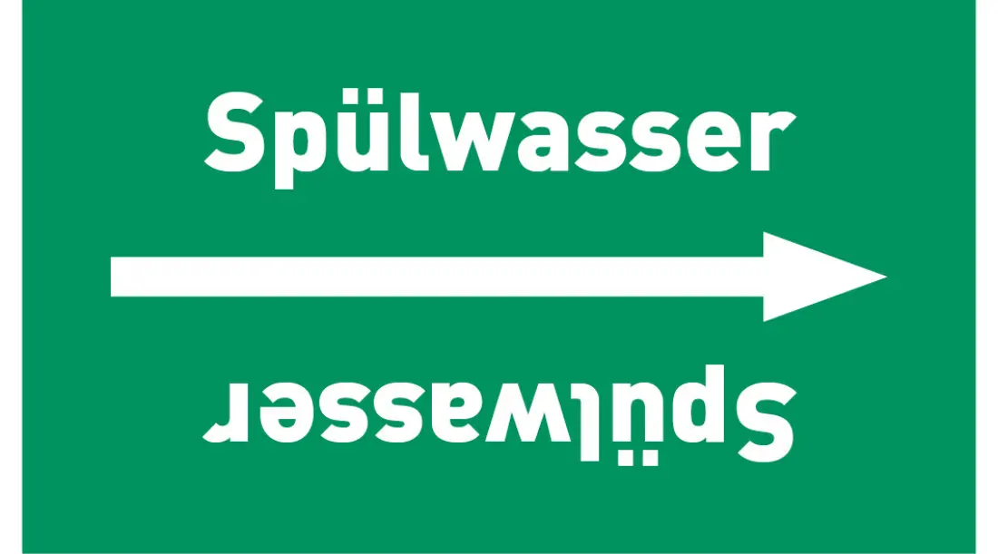 Kennzeichnungsband Spülwasser grün/weiß ab Ø 50 mm 33 m/Rolle Kennzeichnungsband Spülwasser grün/weiß ab Ø 50 mm 33 m/Rolle