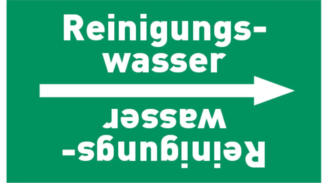 Kennzeichnungsband Reinigungswasser grün/weiß bis Ø 50 mm 33 m/Rolle Kennzeichnungsband Reinigungswasser grün/weiß bis Ø 50 mm 33 m/Rolle
