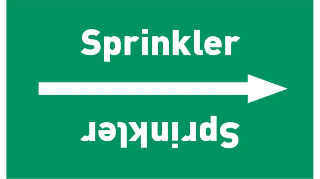 Kennzeichnungsband Sprinkler grün/weiß bis Ø 50 mm 33 m/Rolle Kennzeichnungsband Sprinkler grün/weiß bis Ø 50 mm 33 m/Rolle
