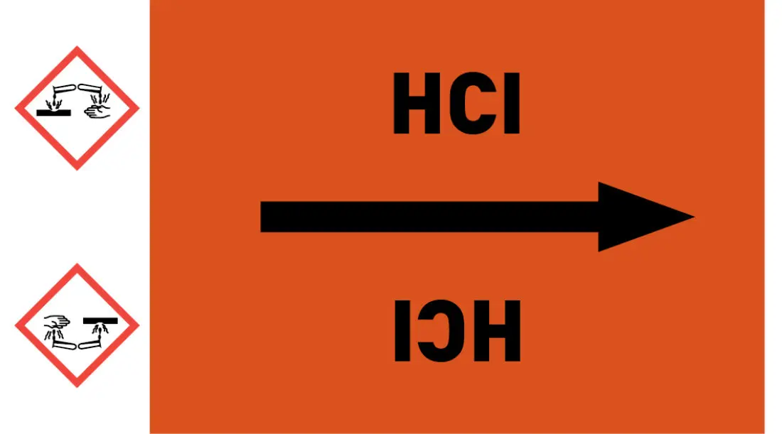 Kennzeichnungsband HCI orange/schwarz ab Ø 50 mm 33 m/Rolle Kennzeichnungsband HCI orange/schwarz ab Ø 50 mm 33 m/Rolle