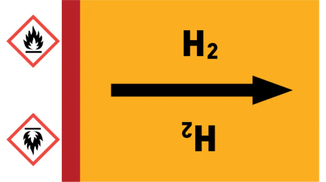 Kennzeichnungsband H2 gelb/schwarz bis Ø 50 mm 33 m/Rolle Kennzeichnungsband H2 gelb/schwarz bis Ø 50 mm 33 m/Rolle