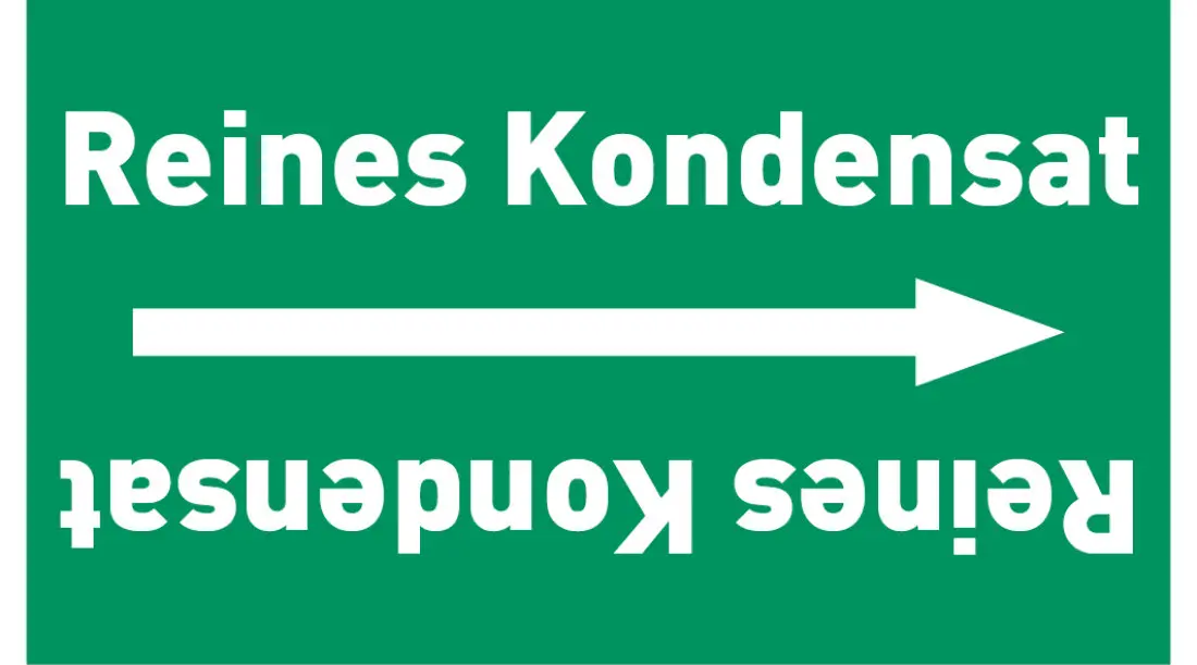 Kennzeichnungsband Reines Kondensat grün/weiß ab Ø 50 mm 33 m/Rolle Kennzeichnungsband Reines Kondensat grün/weiß ab Ø 50 mm 33 m/Rolle