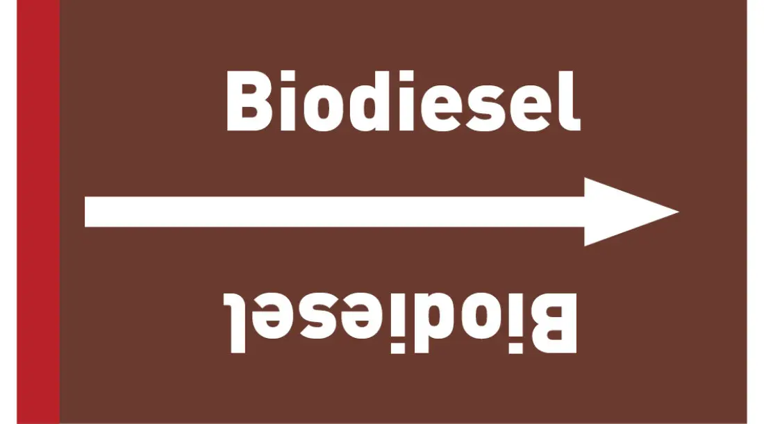 Kennzeichnungsband Biodiesel braun/weiß ab Ø 50 mm 33 m/Rolle Kennzeichnungsband Biodiesel braun/weiß ab Ø 50 mm 33 m/Rolle