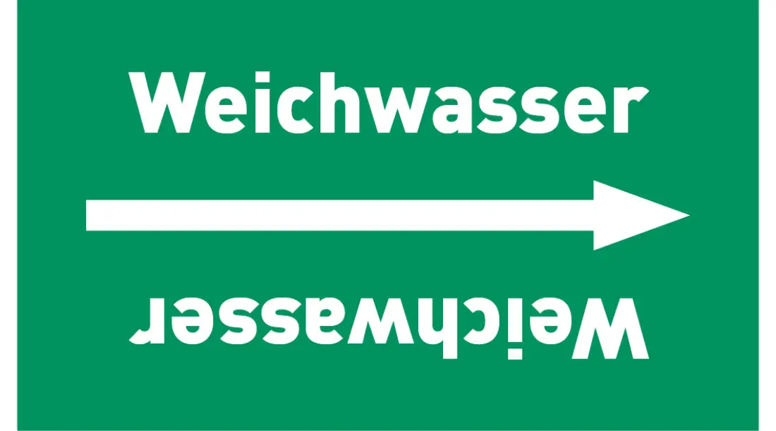 Kennzeichnungsband Weichwasser grün/weiß ab Ø 50 mm 33 m/Rolle Kennzeichnungsband Weichwasser grün/weiß ab Ø 50 mm 33 m/Rolle