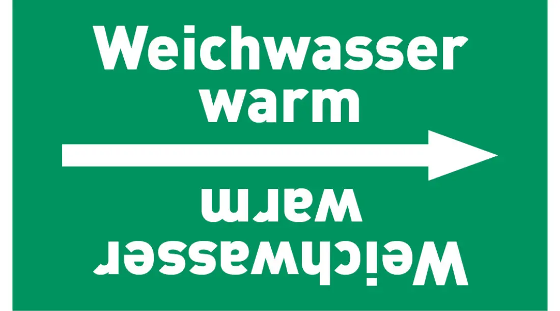 Kennzeichnungsband Weichwasser warm grün/weiß ab Ø 50 mm 33 m/Rolle Kennzeichnungsband Weichwasser warm grün/weiß ab Ø 50 mm 33 m/Rolle