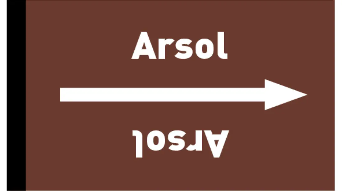 Kennzeichnungsband Arsol braun/weiß bis Ø 50 mm 33 m/Rolle Kennzeichnungsband Arsol braun/weiß bis Ø 50 mm 33 m/Rolle