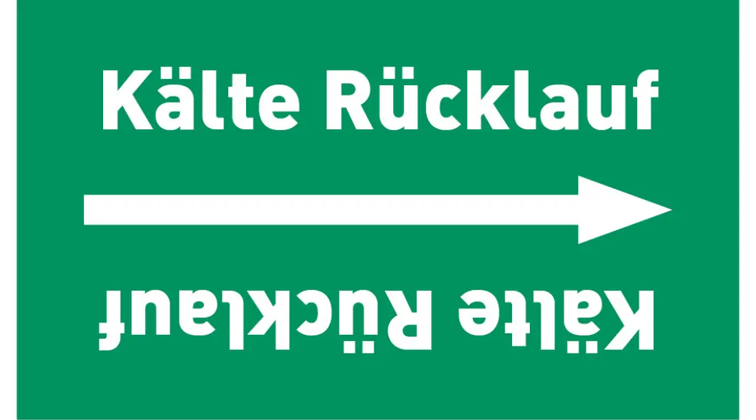Kennzeichnungsband Kälte Rücklauf grün/weiß, ab Ø 50 mm 33 m/Rolle Kennzeichnungsband Kälte Rücklauf grün/weiß, ab Ø 50 mm 33 m/Rolle