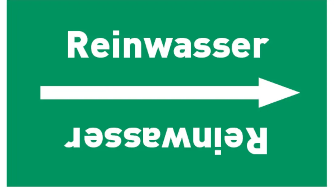 Kennzeichnungsband Reinwasser grün/weiß, bis Ø 50 mm 33 m/Rolle Kennzeichnungsband Reinwasser grün/weiß, bis Ø 50 mm 33 m/Rolle