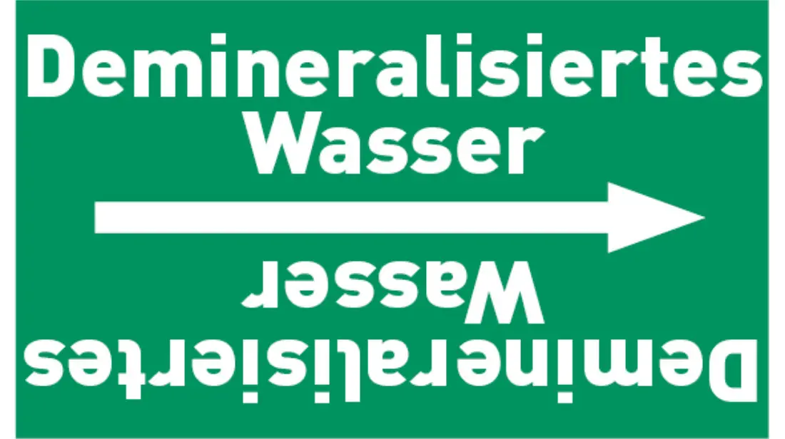 Kennzeichnungsband Demineralisiertes Wasser grün/weiß bis Ø 50 mm 33 m/Rolle Kennzeichnungsband Demineralisiertes Wasser grün/weiß bis Ø 50 mm 33 m/Rolle