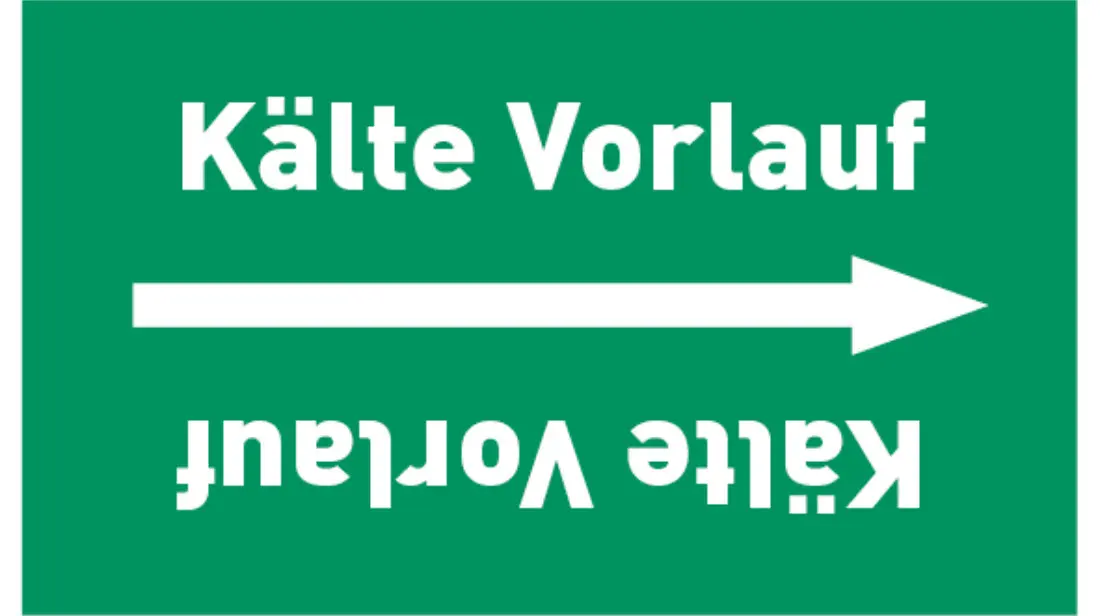 Kennzeichnungsband Kälte Vorlauf grün/weiß bis Ø 50 mm 33 m/Rolle Kennzeichnungsband Kälte Vorlauf grün/weiß bis Ø 50 mm 33 m/Rolle