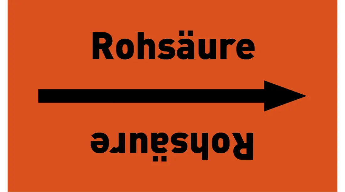 Kennzeichnungsband Rohsäure orange/schwarz ab Ø 50 mm 33 m/Rolle Kennzeichnungsband Rohsäure orange/schwarz ab Ø 50 mm 33 m/Rolle