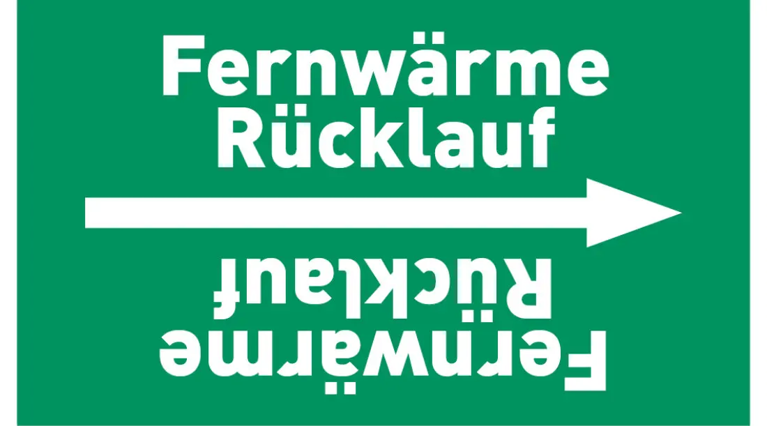 Kennzeichnungsband Fernwärme Rücklauf grün/weiß ab Ø 50 mm 33 m/Rolle Kennzeichnungsband Fernwärme Rücklauf grün/weiß ab Ø 50 mm 33 m/Rolle
