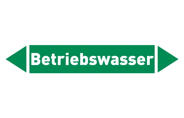Pfeil Betriebswasser grün/weiß 215x40 mm Pfeil Betriebswasser grün/weiß 215x40 mm